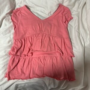 Pink Ruffled Women's Top